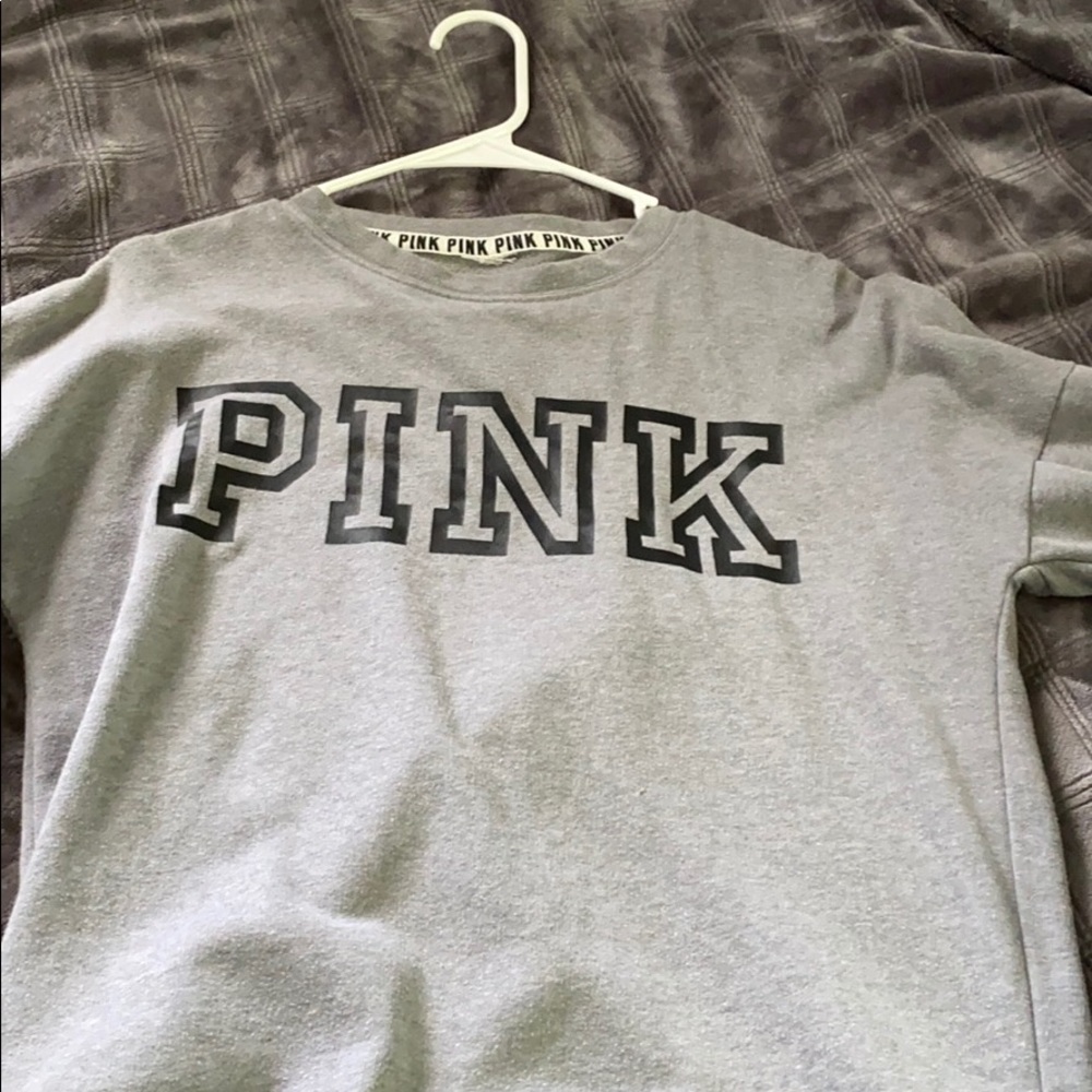 PINK sweater gray size small